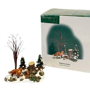 Department 56 Village Accessories Foxes in the Forest 1998 Retired #52744 w/ Box